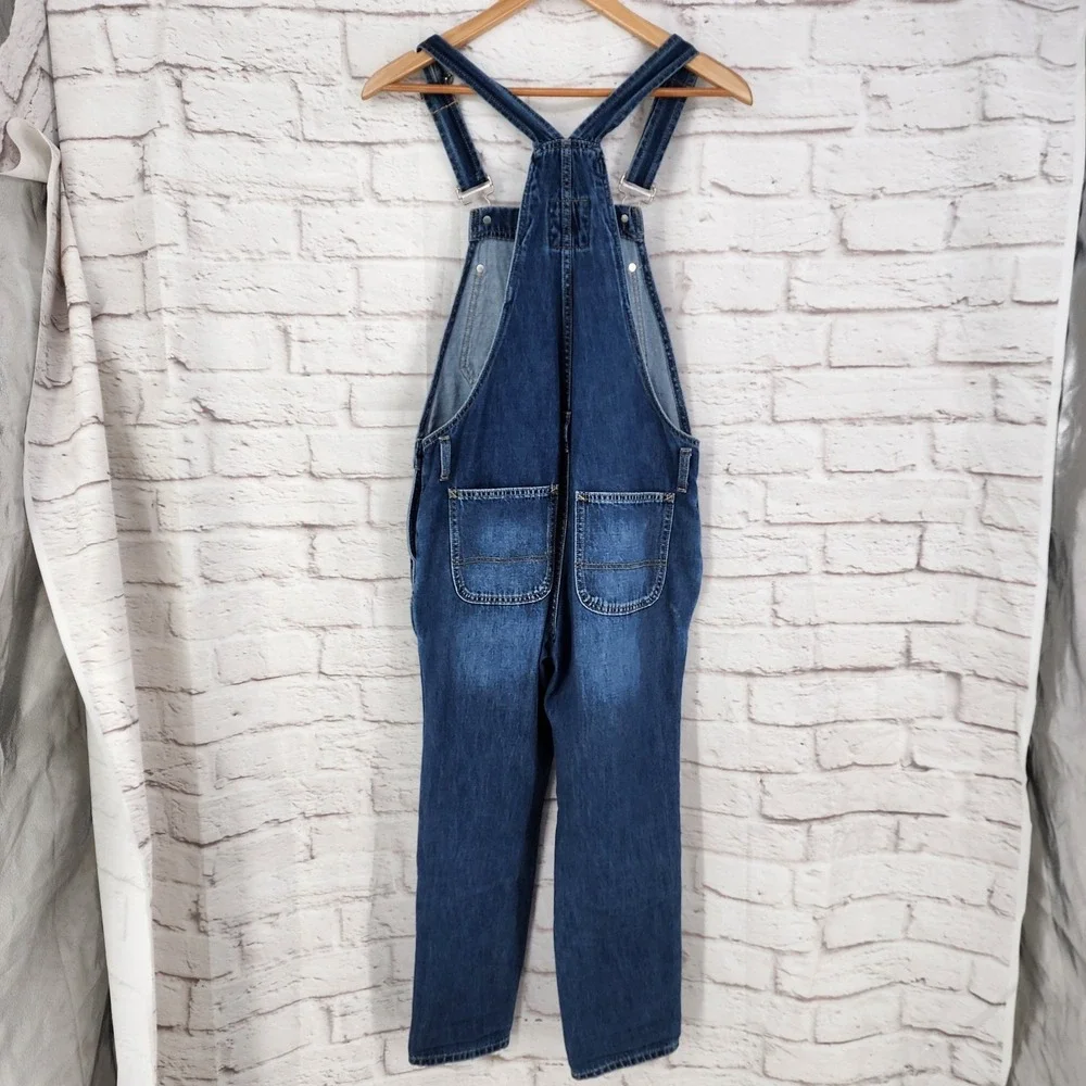 Gap Denim Bib Overalls 100% Cotton Utility Workwear Cottage Farm Straight Leg XS